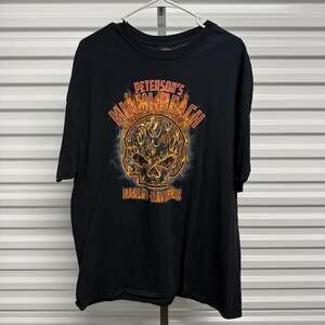 Vintage Y2K Harley Davidson Flames T Shirt Size:XL